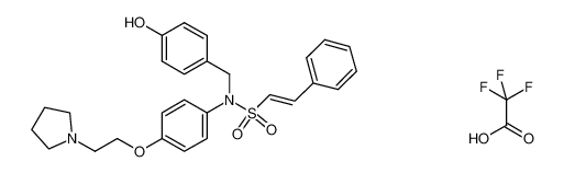 2-phenyl-ethenesulfonic acid (4-hydroxy-benzyl)-[4-(2-pyrrolidin-1-yl-ethoxy)-phenyl]-amide, trifluoroacetate salt CAS:675865-50-6 manufacturer & supplier