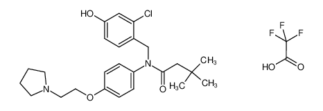 N-(2-chloro-4-hydroxy-benzyl)-3,3-dimethyl-N-[4-(2-pyrrolidin-1-yl-ethoxy)-phenyl]-butyramide, trifluoroacetate salt CAS:675866-28-1 manufacturer & supplier