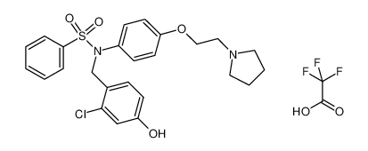 N-(2-chloro-4-hydroxy-benzyl)-N-[4-(2-pyrrolidin-1-yl-ethoxy)-phenyl]-benzenesulfonamide, trifluoroacetate salt CAS:675866-31-6 manufacturer & supplier