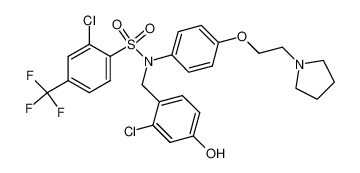 2-chloro-N-(2-chloro-4-hydroxy-benzyl)-N-[4-(2-pyrrolidin-1-yl-ethoxy)-phenyl]-4-trifluoromethyl-benzenesulfonamide CAS:675866-50-9 manufacturer & supplier