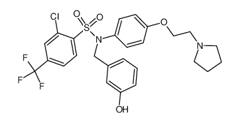 2-chloro-N-(3-hydroxy-benzyl)-N-[4-(2-pyrrolidin-1-yl-ethoxy)-phenyl]-4-trifluoromethyl-benzenesulfonamide CAS:675867-22-8 manufacturer & supplier