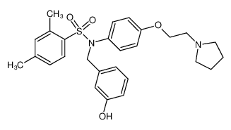 N-(3-hydroxy-benzyl)-2,4-dimethyl-N-[4-(2-pyrrolidin-1-yl-ethoxy)-phenyl]-benzenesulfonamide CAS:675867-41-1 manufacturer & supplier