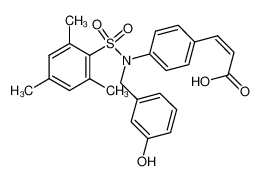 3-{4-[(3-hydroxy-benzyl)-(2,4,6-trimethyl-benzenesulfonyl)-amino]-phenyl}-acrylic acid CAS:675868-55-0 manufacturer & supplier