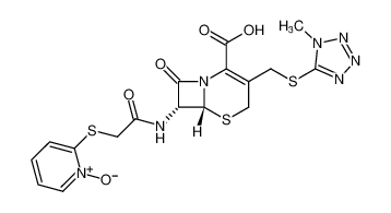 2-((2-(((6R,7R)-2-carboxy-3-(((1-methyl-1H-tetrazol-5-yl)thio)methyl)-8-oxo-5-thia-1-azabicyclo[4.2.0]oct-2-en-7-yl)amino)-2-oxoethyl)thio)pyridine 1-oxide CAS:67590-17-4 manufacturer & supplier