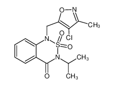 1-(4-chloro-3-methyl-isoxazol-5-ylmethyl)-3-isopropyl-2,2-dioxo-2,3-dihydro-1H-2λ6-benzo[1,2,6]thiadiazin-4-one CAS:67593-93-5 manufacturer & supplier