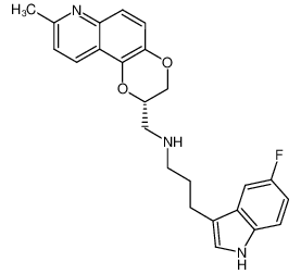 N-[3-(5-fluoro-1H-indol-3-yl)propyl]-N-(8-methyl-2,3-dihydro-[1,4]dioxino[2,3-f]quinolin-2-ylmethyl)amine CAS:676121-84-9 manufacturer & supplier