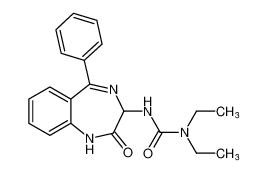 1,1-diethyl-3-(2-oxo-5-phenyl-2,3-dihydro-1H-benzo[e][1,4]diazepin-3-yl)urea CAS:676127-95-0 manufacturer & supplier