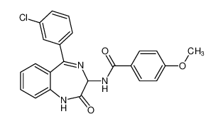 N-(5-(3-chlorophenyl)-2-oxo-2,3-dihydro-1H-benzo[e][1,4]diazepin-3-yl)-4-methoxybenzamide CAS:676128-96-4 manufacturer & supplier