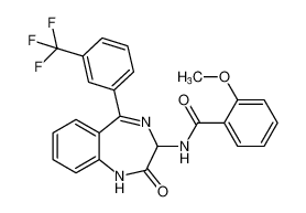 2-methoxy-N-(2-oxo-5-(3-(trifluoromethyl)phenyl)-2,3-dihydro-1H-benzo[e][1,4]diazepin-3-yl)benzamide CAS:676129-00-3 manufacturer & supplier