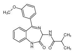 N-(5-(3-methoxyphenyl)-2-oxo-2,3-dihydro-1H-benzo[e][1,4]diazepin-3-yl)isobutyramide CAS:676129-58-1 manufacturer & supplier