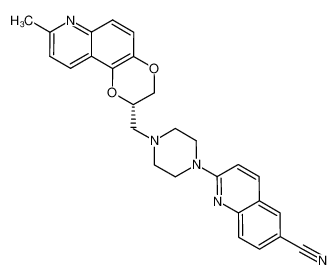 2-(4-{[(2S)-8-methyl-2,3-dihydro[1,4]dioxino[2,3-f]quinolin-2-yl]methyl}piperazin-1-yl)-quinoline-6-carbonitrile CAS:676130-94-2 manufacturer & supplier