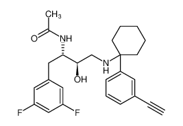 N-((2S,3R)-1-(3,5-difluorophenyl)-4-((1-(3-ethynylphenyl)cyclohexyl)amino)-3-hydroxybutan-2-yl)acetamide CAS:676135-79-8 manufacturer & supplier