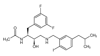 N-((2S,3R)-1-(3,5-difluorophenyl)-3-hydroxy-4-((2-iodo-5-isobutylbenzyl)amino)butan-2-yl)acetamide CAS:676136-72-4 manufacturer & supplier