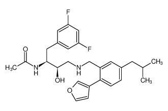 N-((2S,3R)-1-(3,5-difluorophenyl)-4-((2-(furan-3-yl)-5-isobutylbenzyl)amino)-3-hydroxybutan-2-yl)acetamide CAS:676136-82-6 manufacturer & supplier