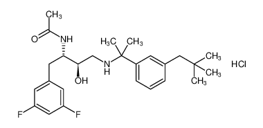 N-((2S,3R)-1-(3,5-difluorophenyl)-3-hydroxy-4-((2-(3-neopentylphenyl)propan-2-yl)amino)butan-2-yl)acetamide hydrochloride CAS:676136-98-4 manufacturer & supplier