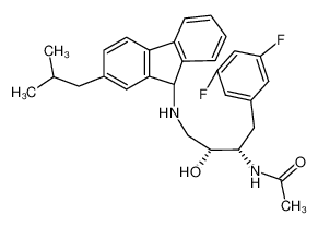 N-((2S,3R)-1-(3,5-difluorophenyl)-3-hydroxy-4-((2-isobutyl-9H-fluoren-9-yl)amino)butan-2-yl)acetamide CAS:676137-20-5 manufacturer & supplier