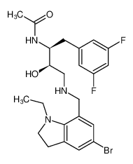 N-((2S,3R)-4-(((5-bromo-1-ethylindolin-7-yl)methyl)amino)-1-(3,5-difluorophenyl)-3-hydroxybutan-2-yl)acetamide CAS:676137-40-9 manufacturer & supplier