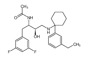 N-((2S,3R)-1-(3,5-difluorophenyl)-4-((1-(3-ethylphenyl)cyclohexyl)amino)-3-hydroxybutan-2-yl)acetamide CAS:676138-54-8 manufacturer & supplier