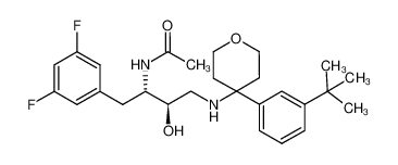 N-((2S,3R)-4-((4-(3-(tert-butyl)phenyl)tetrahydro-2H-pyran-4-yl)amino)-1-(3,5-difluorophenyl)-3-hydroxybutan-2-yl)acetamide CAS:676138-79-7 manufacturer & supplier