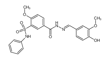 5-(2-(4-hydroxy-3-methoxybenzylidene)hydrazine-1-carbonyl)-2-methoxy-N-phenylbenzenesulfonamide CAS:67616-86-8 manufacturer & supplier