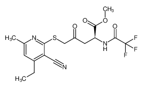 methyl (S)-5-((3-cyano-4-ethyl-6-methylpyridin-2-yl)thio)-4-oxo-2-(2,2,2-trifluoroacetamido)pentanoate CAS:676165-56-3 manufacturer & supplier