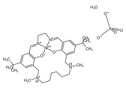 nickel[10,25-di-tert-butyl-14,21-dimethyl-3,6,14,21-tetraazatricyclo[21.3.1.18,12]octacosa-1(27),2,6,8,10,12(28),23,25-octaene-27,28-diolato[κN(3),κN(6),κO(27),κO(28)]] sulfate monohydrate CAS:676226-20-3 manufacturer & supplier