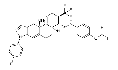 4-(difluoromethoxy)-N-(((3R,4R,4aR,11aS)-8-(4-fluorophenyl)-11a-methyl-3-(trifluoromethyl)-3,4,4a,5,6,8,11,11a-octahydro-2H-naphtho[1,2-f]indazol-4-yl)methyl)aniline CAS:676231-23-5 manufacturer & supplier