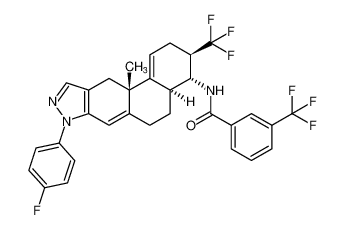 N-((3R,4R,4aS,11aS)-8-(4-fluorophenyl)-11a-methyl-3-(trifluoromethyl)-3,4,4a,5,6,8,11,11a-octahydro-2H-naphtho[1,2-f]indazol-4-yl)-3-(trifluoromethyl)benzamide CAS:676231-30-4 manufacturer & supplier