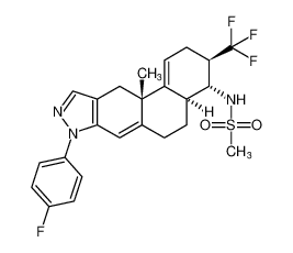 N-((3R,4R,4aS,11aS)-8-(4-fluorophenyl)-11a-methyl-3-(trifluoromethyl)-3,4,4a,5,6,8,11,11a-octahydro-2H-naphtho[1,2-f]indazol-4-yl)methanesulfonamide CAS:676231-45-1 manufacturer & supplier