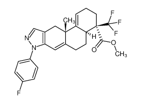 methyl (4R,4aS,11aS)-8-(4-fluorophenyl)-11a-methyl-4-(trifluoromethyl)-3,4,4a,5,6,8,11,11a-octahydro-2H-naphtho[1,2-f]indazole-4-carboxylate CAS:676231-56-4 manufacturer & supplier