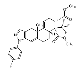 dimethyl (3S,4S,4aR,11aS)-8-(4-fluorophenyl)-11a-methyl-4-(trifluoromethyl)-3,4,4a,5,6,8,11,11a-octahydro-2H-naphtho[1,2-f]indazole-3,4-dicarboxylate CAS:676231-62-2 manufacturer & supplier