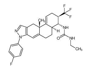 1-ethyl-3-((3R,4R,4aS,11aS)-8-(4-fluorophenyl)-11a-methyl-3-(trifluoromethyl)-3,4,4a,5,6,8,11,11a-octahydro-2H-naphtho[1,2-f]indazol-4-yl)urea CAS:676232-06-7 manufacturer & supplier