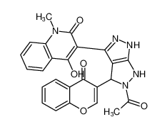 3-(5-acetyl-4-(4-oxo-4H-chromen-3-yl)-1,4,5,6-tetrahydropyrazolo[3,4-c]pyrazol-3-yl)-4-hydroxy-1-methylquinolin-2(1H)-one CAS:676232-34-1 manufacturer & supplier