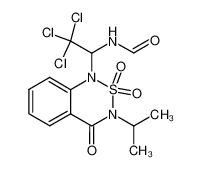 3-isopropyl-2,2-dioxo-1-(2,2,2-trichloro-1-formylamino-ethyl)-2,3-dihydro-1H-2λ6-benzo[1,2,6]thiadiazin-4-one CAS:67624-72-0 manufacturer & supplier