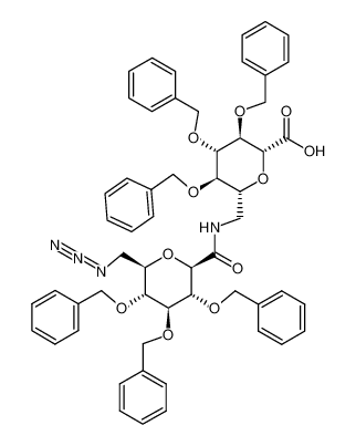 (2R,3R,4S,5R,6R)-6-{[((2R,3R,4S,5R,6R)-6-Azidomethyl-3,4,5-tris-benzyloxy-tetrahydro-pyran-2-carbonyl)-amino]-methyl}-3,4,5-tris-benzyloxy-tetrahydro-pyran-2-carboxylic acid CAS:676241-19-3 manufacturer & supplier