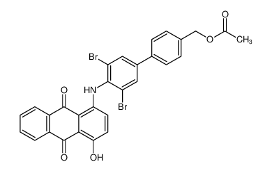 (3',5'-dibromo-4'-((4-hydroxy-9,10-dioxo-9,10-dihydroanthracen-1-yl)amino)-[1,1'-biphenyl]-4-yl)methyl acetate CAS:676246-30-3 manufacturer & supplier