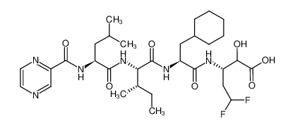 (S)-3-[(S)-3-Cyclohexyl-2-((2S,3S)-3-methyl-2-{(S)-4-methyl-2-[(pyrazine-2-carbonyl)-amino]-pentanoylamino}-pentanoylamino)-propionylamino]-5,5-difluoro-2-hydroxy-pentanoic acid CAS:676264-41-8 manufacturer & supplier