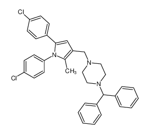 1-benzhydryl-4-((1,5-bis(4-chlorophenyl)-2-methyl-1H-pyrrol-3-yl)methyl)piperazine CAS:676266-25-4 manufacturer & supplier