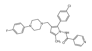 N-(2-(4-chlorophenyl)-3-{[4-(4-fluorophenyl)piperazinyl]methyl}-5-methyl-pyrrolyl)-4-pyridylcarboxamide CAS:676266-76-5 manufacturer & supplier