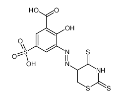 3-[(2,4-dithioxo-[1,3]thiazinan-5-ylidene)-hydrazino]-2-hydroxy-5-sulfo-benzoic acid CAS:67627-62-7 manufacturer & supplier