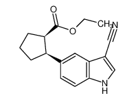 rel-ethyl (1R,2S)-2-(3-cyano-1H-indol-5-yl)cyclopentane-1-carboxylate CAS:676273-52-2 manufacturer & supplier