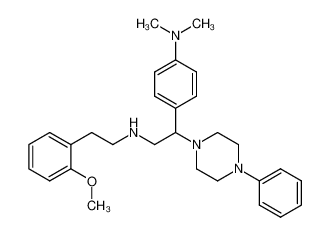 4-(2-((2-methoxyphenethyl)amino)-1-(4-phenylpiperazin-1-yl)ethyl)-N,N-dimethylaniline CAS:676322-86-4 manufacturer & supplier