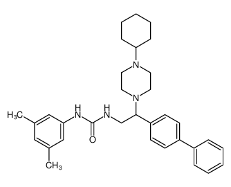 1-(2-([1,1'-biphenyl]-4-yl)-2-(4-cyclohexylpiperazin-1-yl)ethyl)-3-(3,5-dimethylphenyl)urea CAS:676323-28-7 manufacturer & supplier