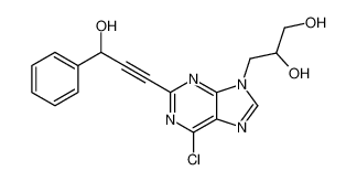 3-(6-chloro-2-(3-hydroxy-3-phenylprop-1-yn-1-yl)-9H-purin-9-yl)propane-1,2-diol CAS:676324-27-9 manufacturer & supplier