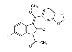 1-acetyl-6-fluoro-3-[1-methoxy-1-(3,4-methylenedioxyphenyl)-methylene]-2-indolinone CAS:676326-77-5 manufacturer & supplier