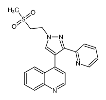 Quinoline, 4-[1-[2-(methylsulfonyl)ethyl]-3-(2-pyridinyl)-1H-pyrazol-4-yl]- CAS:676331-65-0 manufacturer & supplier