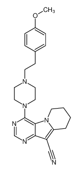 Pyrimido[4,5-b]indolizine-10-carbonitrile,6,7,8,9-tetrahydro-4-[4-[2-(4-methoxyphenyl)ethyl]-1-piperazinyl]- CAS:676334-99-9 manufacturer & supplier