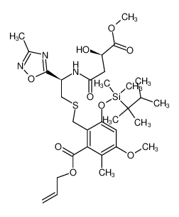 allyl 3-[dimethyl(thexyl)silyloxy]-2-[(R)-2-((R)-3-hydroxy-3-(methoxycarbonyl)-propionylamino)-2-(3-methyl-1,2,4-oxadiazol-5-yl)ethylsulfanylmethyl]-5-methoxy-6-methylbenzoate CAS:676347-29-8 manufacturer & supplier