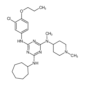 N-(3-chloro-4-propoxy-phenyl)-N'-cycloheptyl-N'-methyl-N'-(1-methyl-piperidin-4-yl)-[1,3,5]triazine-2,4,6-triamine CAS:676353-98-3 manufacturer & supplier