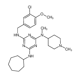 N-(3-chloro-4-methoxy-benzyl)-N'-cycloheptyl-N'-methyl-N'-(1-methyl-piperidin-4-yl)-[1,3,5]triazine-2,4,6-triamine CAS:676354-03-3 manufacturer & supplier